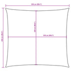 Vela Parasole in Tela Oxford Quadrata 2,5x2,5 m Blu