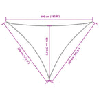 Parasole a Vela Triangolare Oxford 3,5x3,5x4,9 m Blu