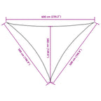 Parasole a Vela Triangolare Oxford 5x5x6 m Blu