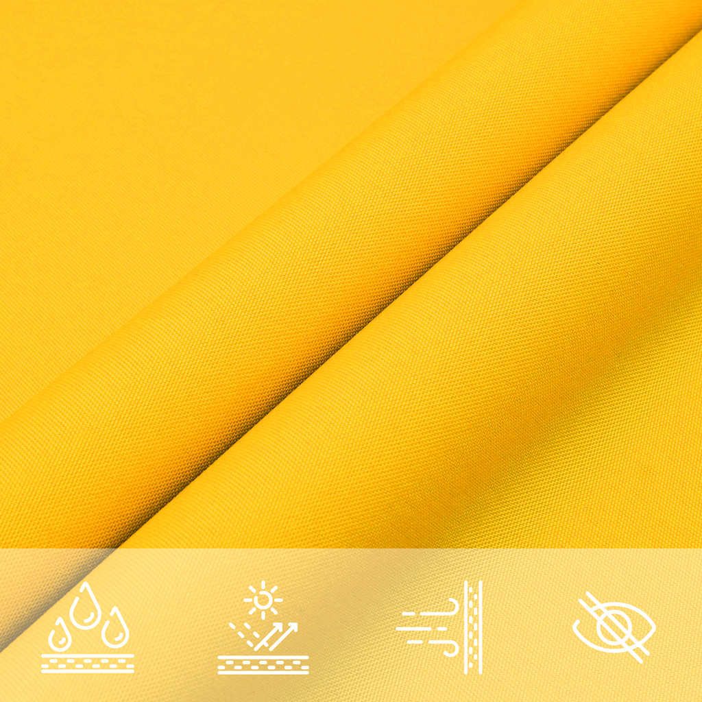 Parasole a Vela in Tela Oxford Quadrata 6x6 m Giallo