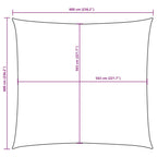Parasole a Vela in Tela Oxford Quadrata 6x6 m Giallo