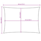 Parasole a Vela Oxford Rettangolare 2,5x4,5 m Giallo