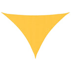 Parasole a Vela Oxford Triangolare 5x7x7 m Giallo