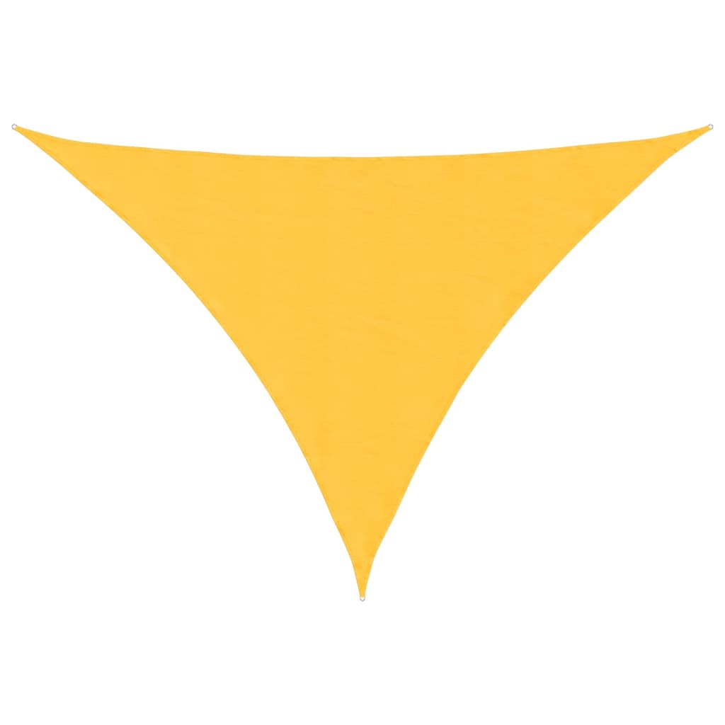 Parasole a Vela Oxford Triangolare 5x7x7 m Giallo
