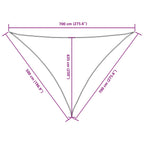 Parasole a Vela Oxford Triangolare 5x7x7 m Giallo