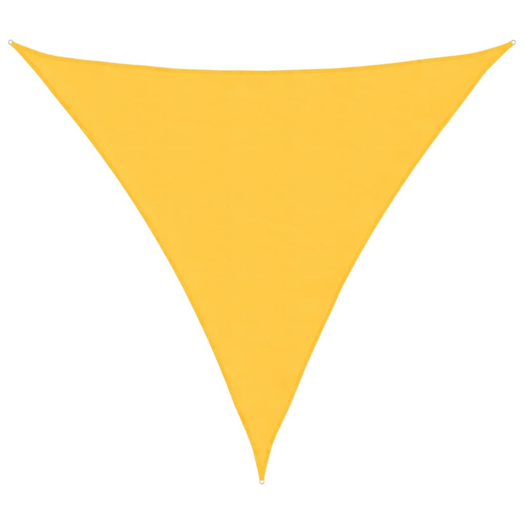 Parasole a Vela in Tessuto Oxford Triangolare 6x6x6 m Giallo
