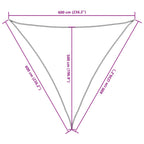 Parasole a Vela in Tessuto Oxford Triangolare 6x6x6 m Giallo