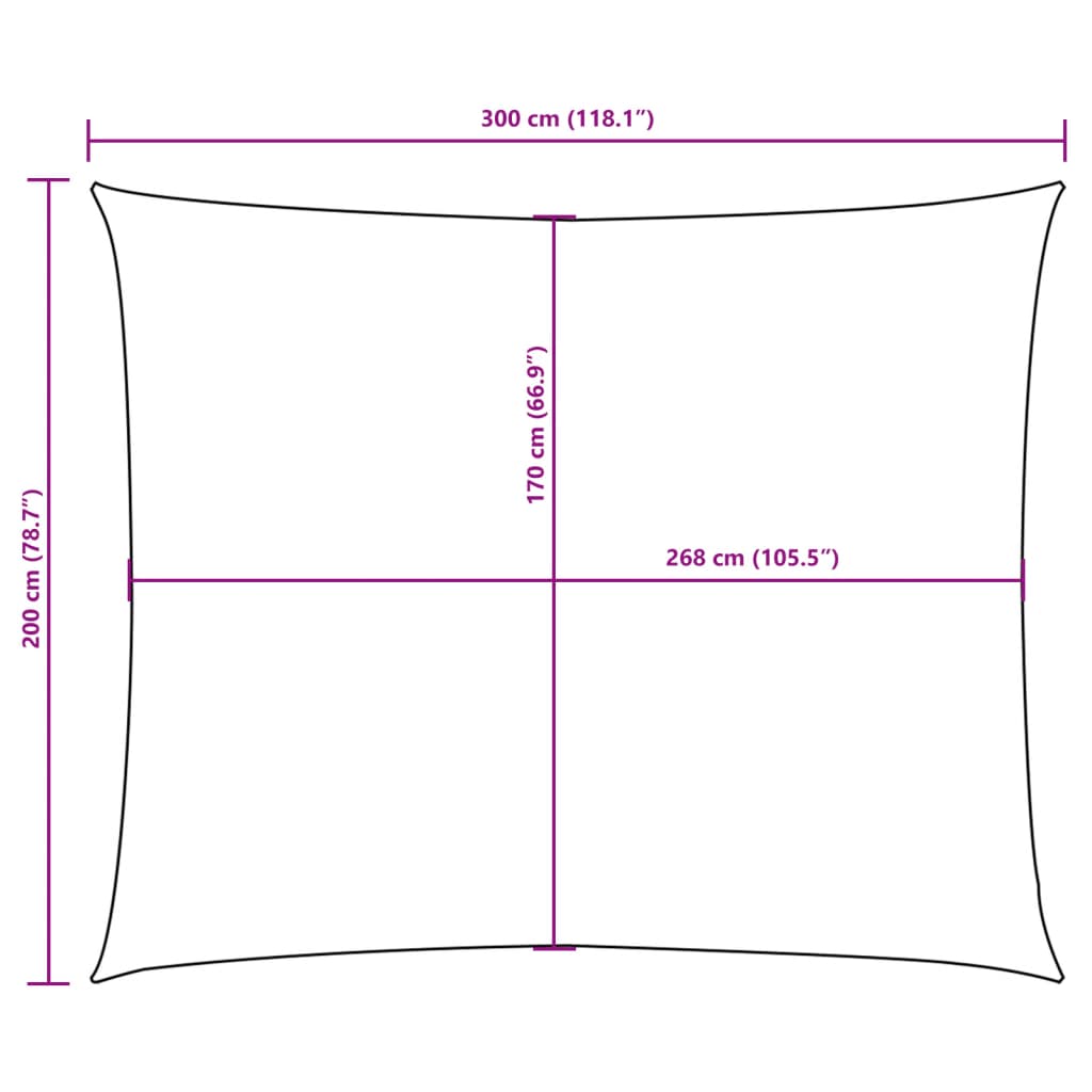 Parasole a Vela Oxford Rettangolare 2x3 m Rosso