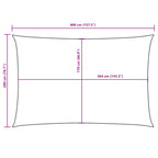 Parasole a Vela Oxford Rettangolare 2x4 m Rosso