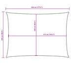 Parasole a Vela Oxford Rettangolare 2,5x4,5 m Rosso
