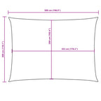 Parasole a Vela Oxford Rettangolare 3x6 m Rosso
