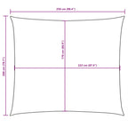 Parasole a Vela Oxford Rettangolare 2x2,5 m Arancione