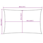 Parasole a Vela Oxford Rettangolare 5x8 m Arancione