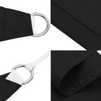 Vela Parasole in Tela Oxford Quadrata 2,5x2,5 m Nera