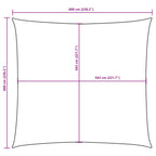 Vela Parasole in Tela Oxford Quadrata 6x6 m Nera
