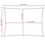 Parasole a Vela Oxford Rettangolare 2x3,5 m Nero