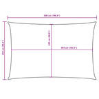 Parasole a Vela Oxford Rettangolare 2,5x5 m Nero