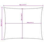Parasole a Vela Oxford Rettangolare 3x4 m Nero