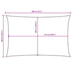 Parasole a Vela Oxford Rettangolare 6x8 m Nero