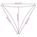 Parasole a Vela Triangolare Oxford 3,6x3,6x3,6 m Nero