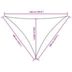 Parasole a Vela Oxford Triangolare 3x4x5 m Nero
