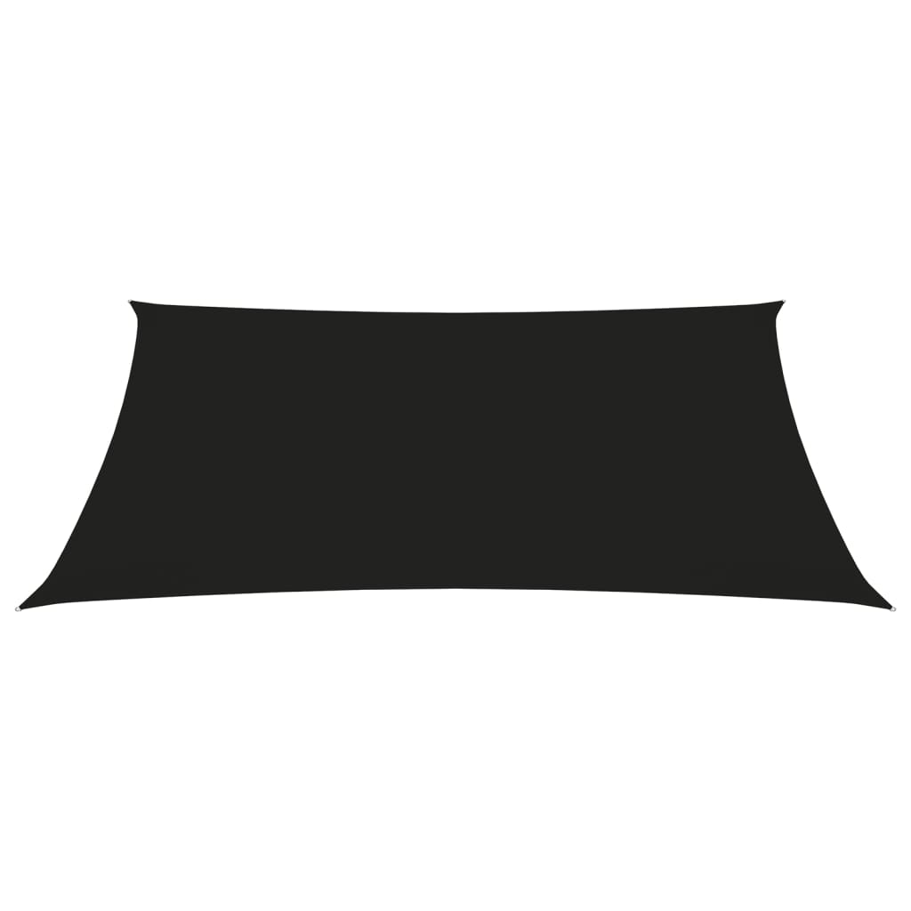 Parasole a Vela Trapezio in Tela Oxford 2/4x3 m Nero