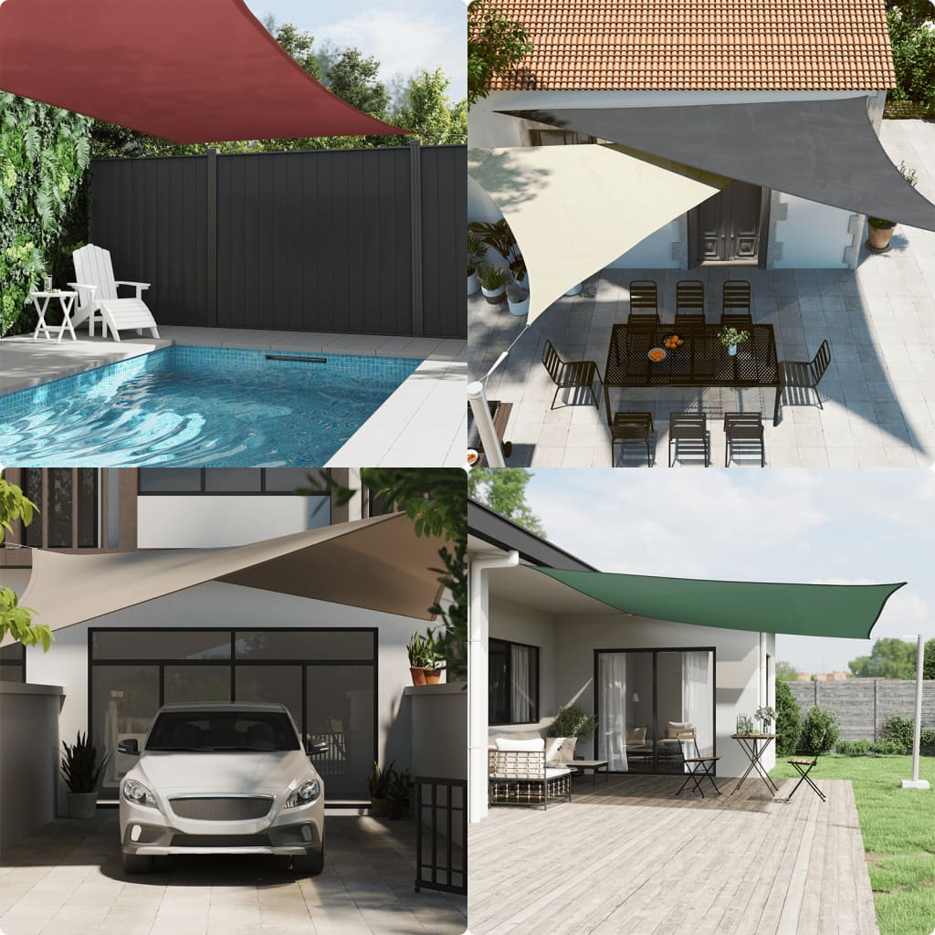 Parasole a Vela Oxford Rettangolare 3x4 m Marrone