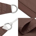Parasole a Vela Oxford Rettangolare 3x5 m Marrone