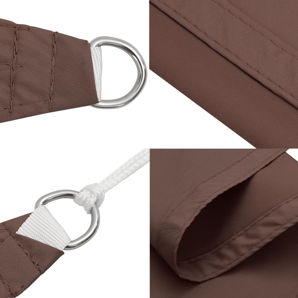Parasole a Vela Oxford Rettangolare 3x5 m Marrone