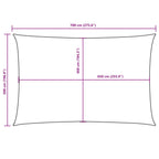 Parasole a Vela Oxford Rettangolare 5x7 m Marrone