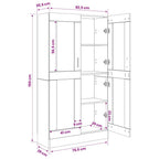 Libreria Bianca 82,5x30,5x150 cm in Legno Multistrato
