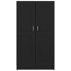 Libreria Nera 82,5x30,5x150 cm in Legno Multistrato