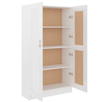 Libreria Bianco Lucido 82,5x30,5x150 cm in Legno Multistrato