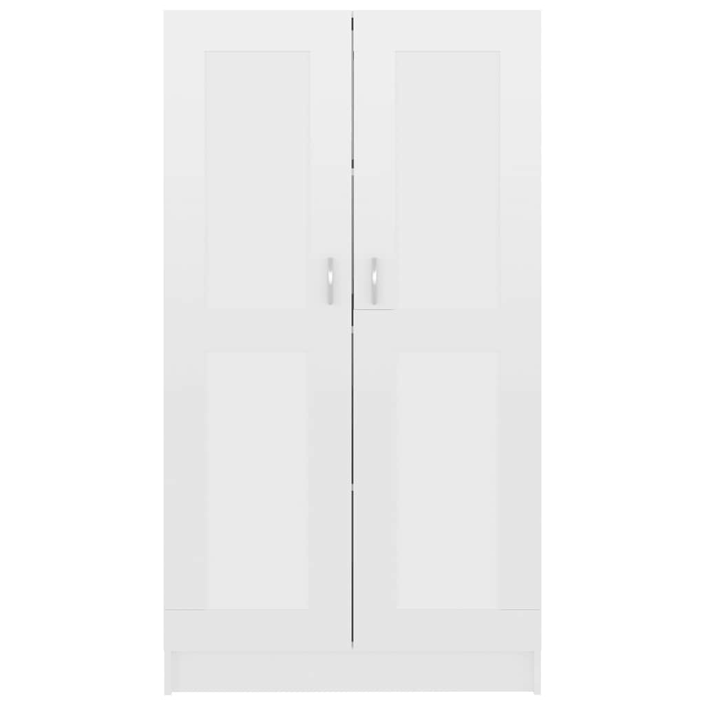 Libreria Bianco Lucido 82,5x30,5x150 cm in Legno Multistrato
