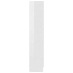 Libreria Bianco Lucido 82,5x30,5x150 cm in Legno Multistrato