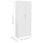 Libreria Bianca 82,5x30,5x185,5 cm in Legno Truciolato