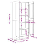 Libreria Bianca 82,5x30,5x185,5 cm in Legno Truciolato