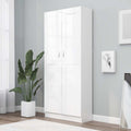 Libreria Bianca 82,5x30,5x185,5 cm in Legno Truciolato