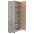 Libreria Grigio Cemento 82,5x30,5x185,5 cm in Legno Multistrato