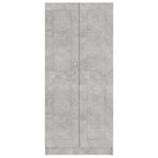 Libreria Grigio Cemento 82,5x30,5x185,5 cm in Legno Multistrato