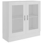 Armadietto con Vetrina Bianco 82,5x30,5x80 cm Legno Multistrato