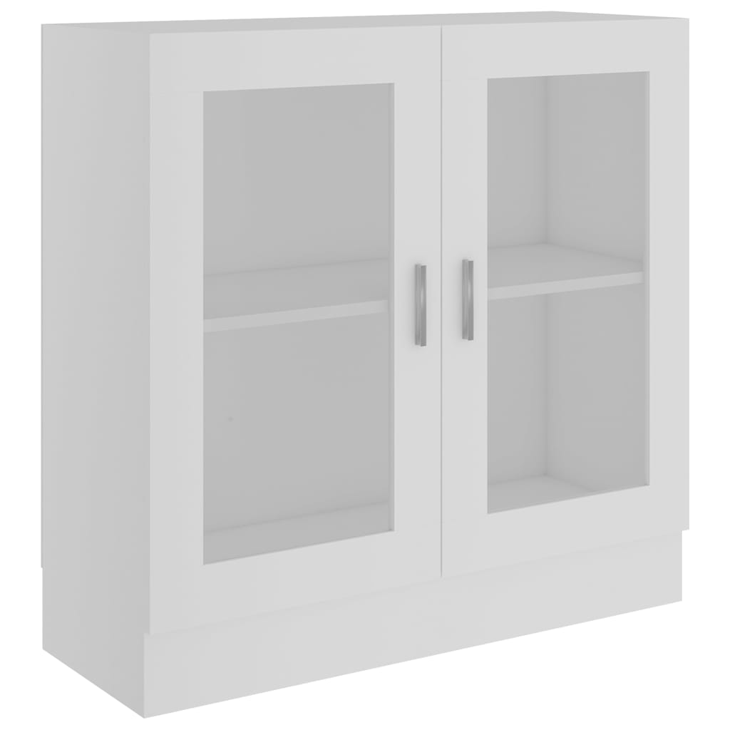 Armadietto con Vetrina Bianco 82,5x30,5x80 cm Legno Multistrato