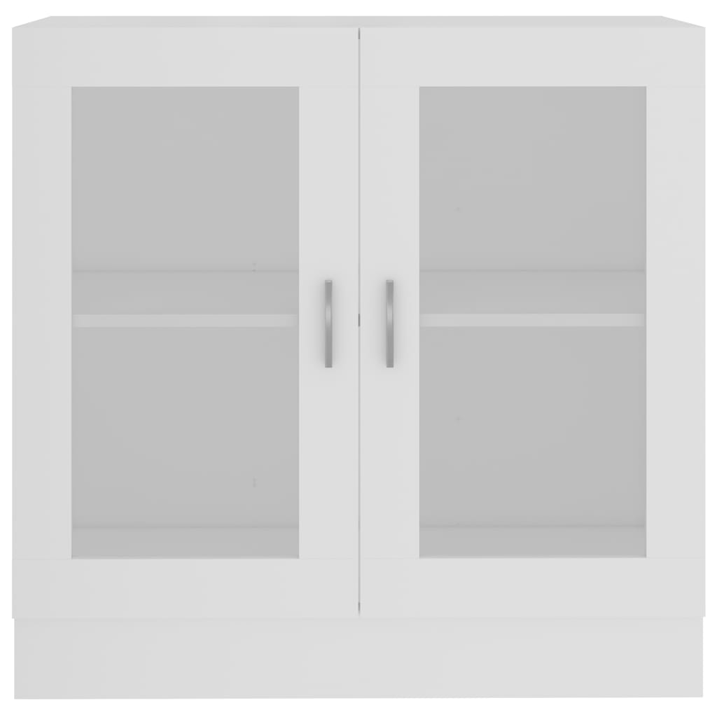 Armadietto con Vetrina Bianco 82,5x30,5x80 cm Legno Multistrato