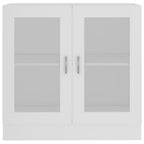 Armadietto con Vetrina Bianco 82,5x30,5x80 cm Legno Multistrato