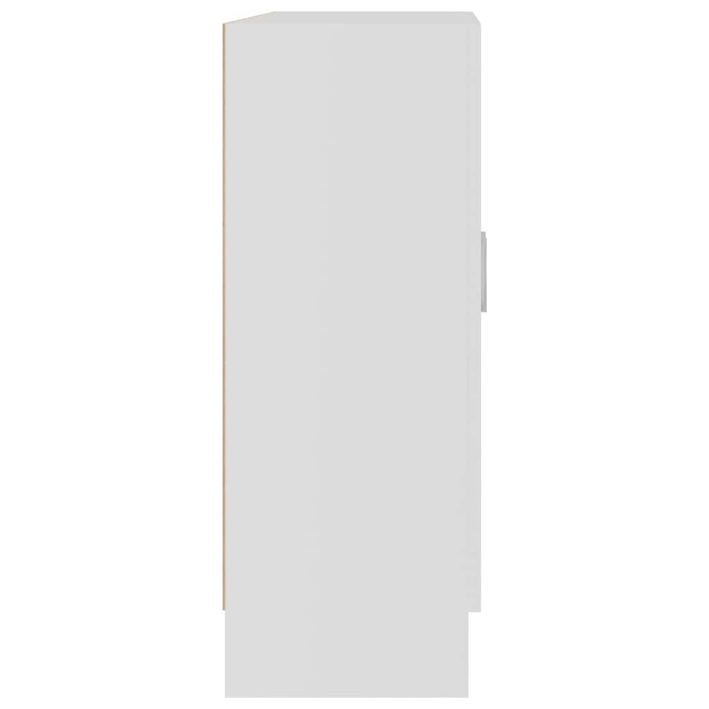 Armadietto con Vetrina Bianco 82,5x30,5x80 cm Legno Multistrato