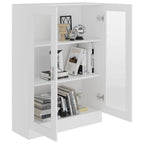 Armadietto con Vetrina Bianco 82,5x30,5x115cm Legno Multistrato