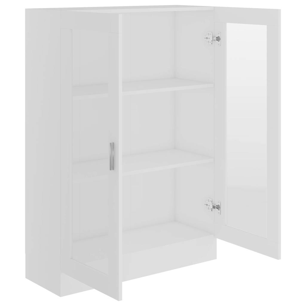 Armadietto con Vetrina Bianco 82,5x30,5x115cm Legno Multistrato