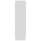 Armadietto con Vetrina Bianco 82,5x30,5x115cm Legno Multistrato