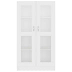 Armadietto con Vetrina Bianco 82,5x30,5x150cm Legno Multistrato