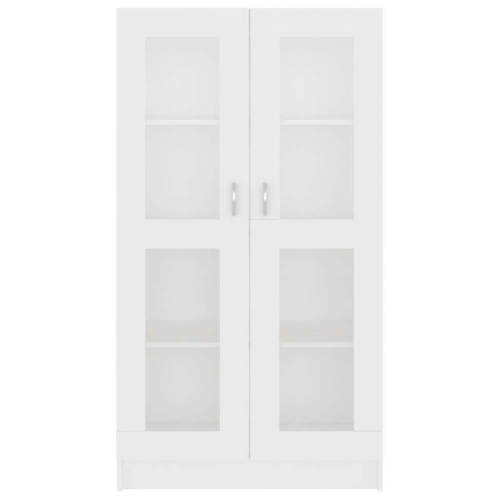 Armadietto con Vetrina Bianco 82,5x30,5x150cm Legno Multistrato